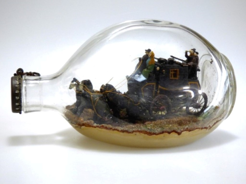 Victorian Stage Coach in a Bottle