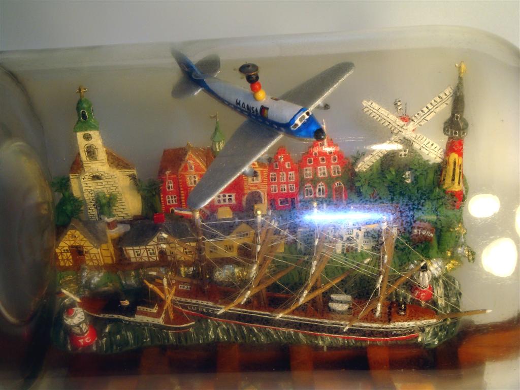 Pamir at Husum Harbor, Germany in a Bottle